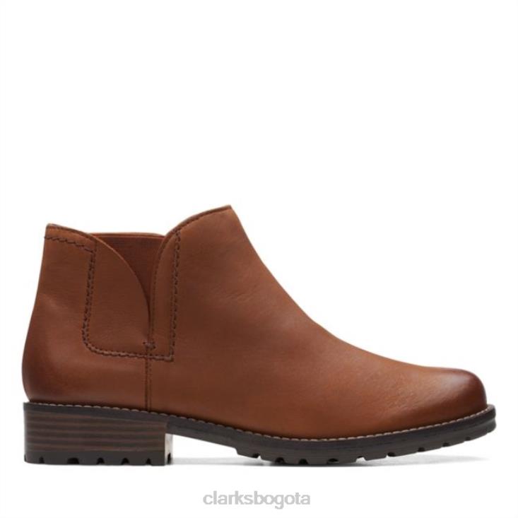 Clarks 0DX8L6027 cuero tostado oscuro clarks clarkwell demi cuero tostado oscuro mujer cuero bronceado oscuro