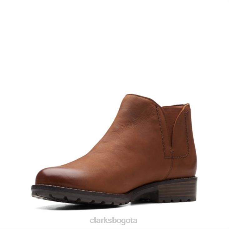 Clarks 0DX8L6027 cuero tostado oscuro clarks clarkwell demi cuero tostado oscuro mujer cuero bronceado oscuro