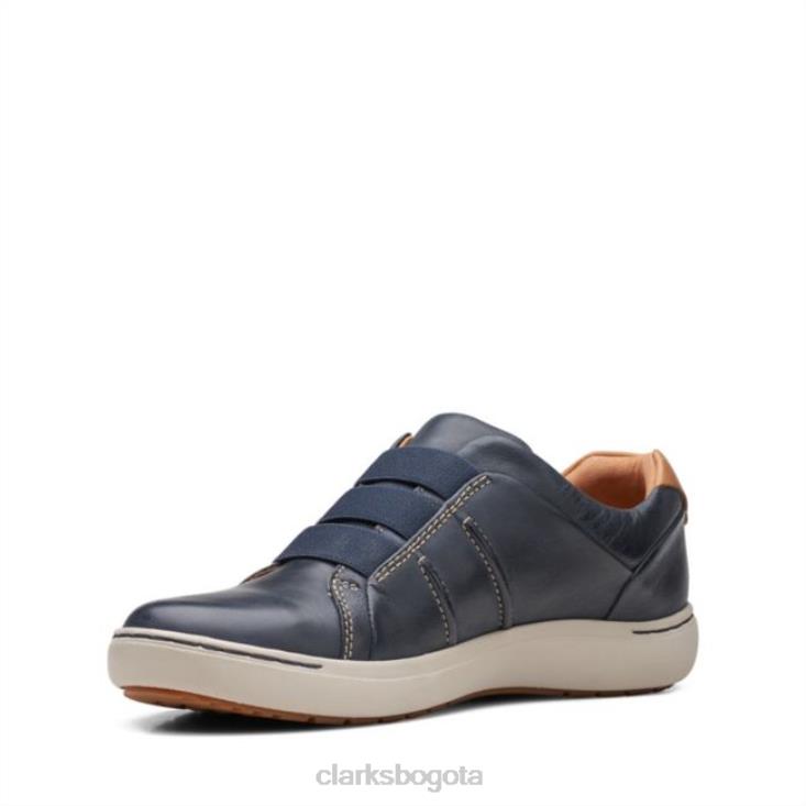 Clarks 0DX8L6030 nalle facilidad cuero azul marino clarks de cuero azul marino mujer cuero azul marino
