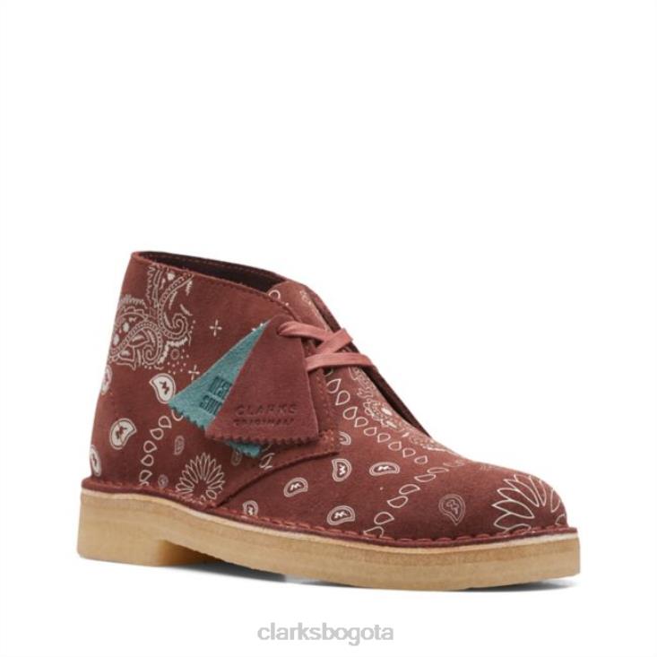 Clarks 0DX8L6039 bota desierto ladrillo paisley clarks ladrillo paisley unisexo paisley de ladrillo