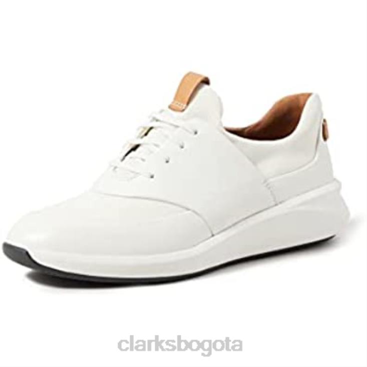 Clarks 0DX8L604 zapatos derbys clarks un rio lace de cuero blanco blanco para mujer mujer cuero blanco blanco