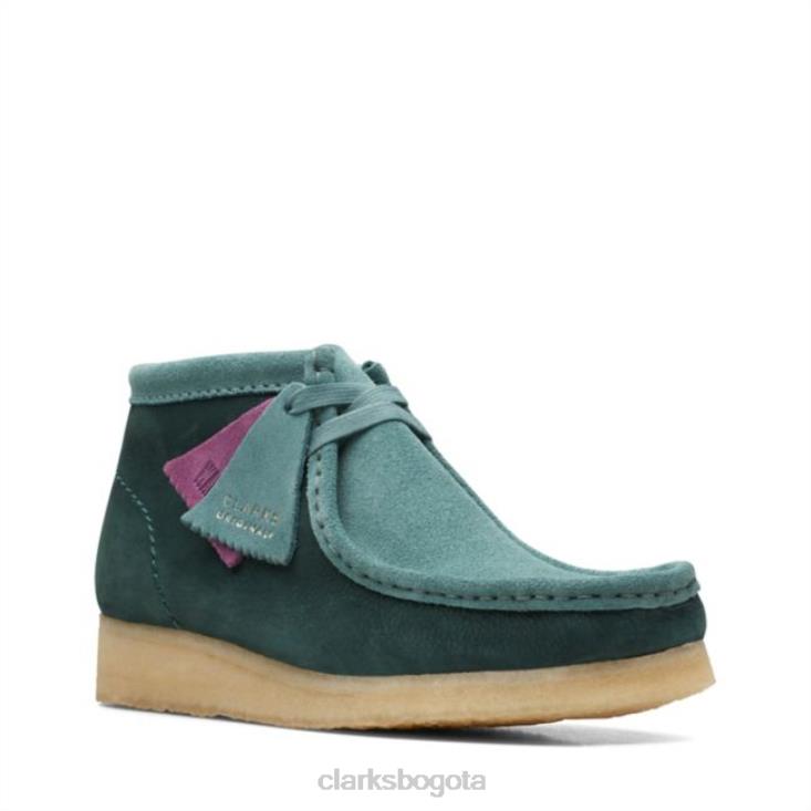 Clarks 0DX8L6050 Bota clarks wallabee teal combi teal combi mujer combinación verde azulado