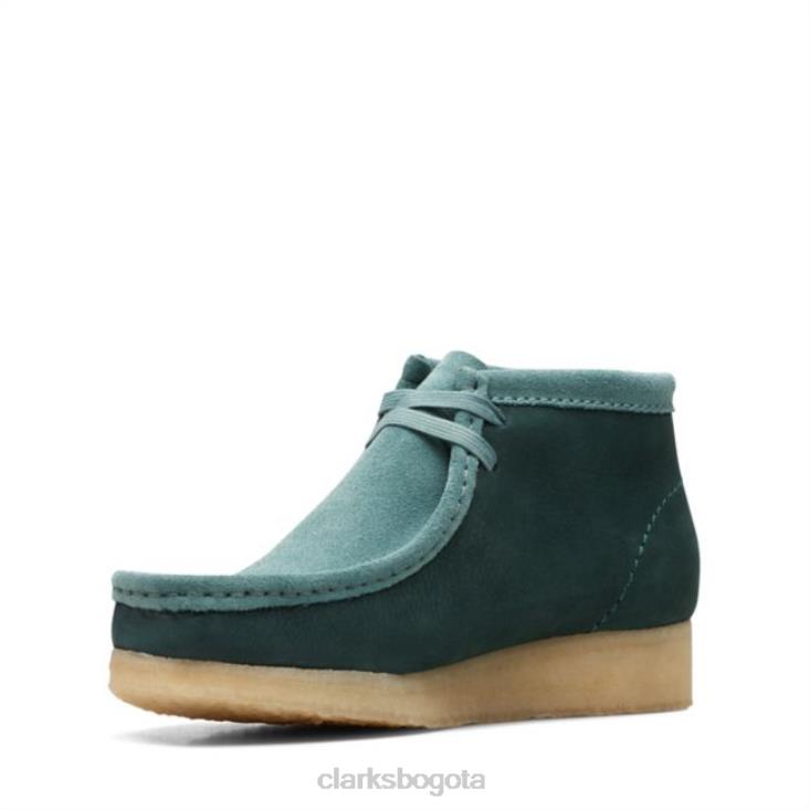Clarks 0DX8L6050 Bota clarks wallabee teal combi teal combi mujer combinación verde azulado