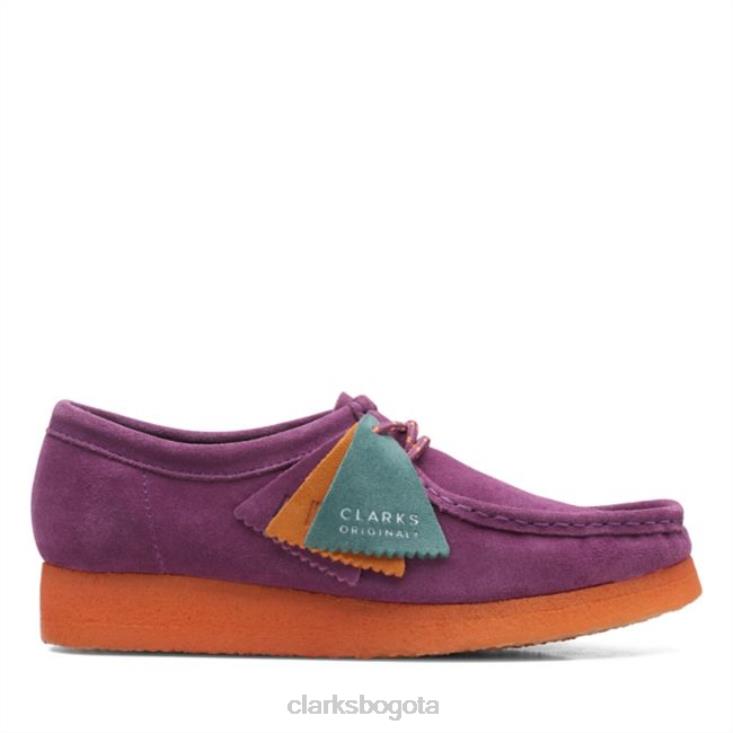 Clarks 0DX8L6060 sde combi morado wallabee sde combi morado clarks unisexo combi sde morado