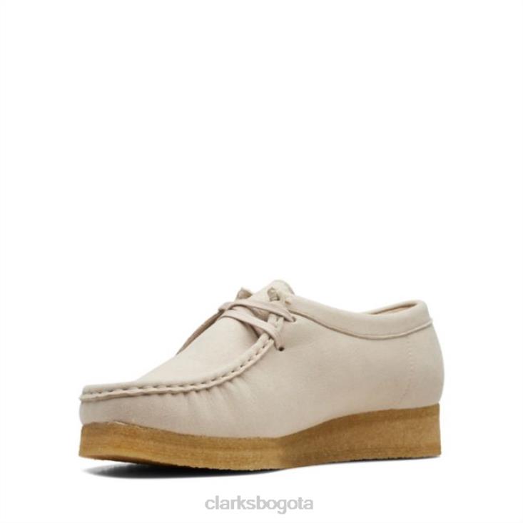 Clarks 0DX8L6068 Wallabee sintético blanco roto Clarks sintéticos blanco roto unisexo sintético blanquecino