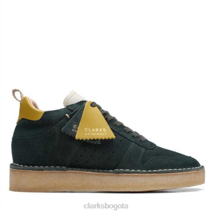 Clarks 0DX8L6082 clarks desert run ante verde oscuro ante verde oscuro mujer gamuza verde oscuro