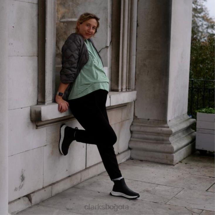 Clarks 0DX8L6104 clarks atl trek up de cuero negro impermeable unisexo cuero negro