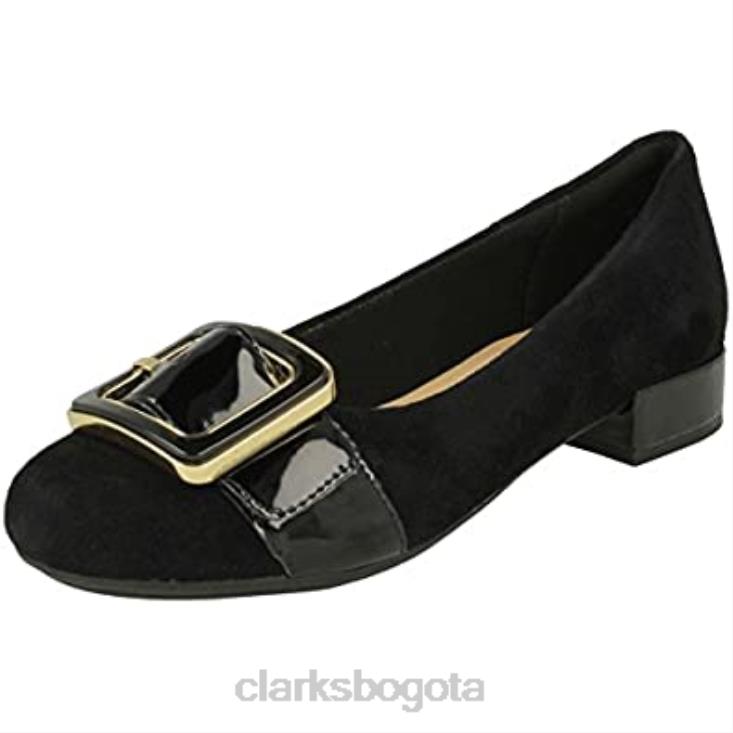 Clarks 0DX8L612 zapatos negros de tacón bajo para mujer rosabella faye clarks unisexo negro