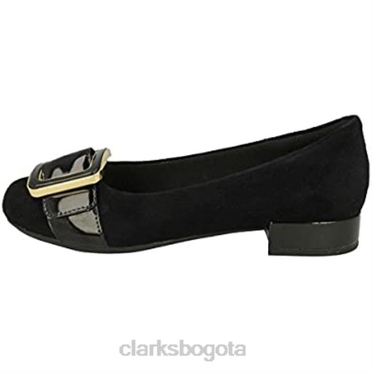 Clarks 0DX8L612 zapatos negros de tacón bajo para mujer rosabella faye clarks unisexo negro