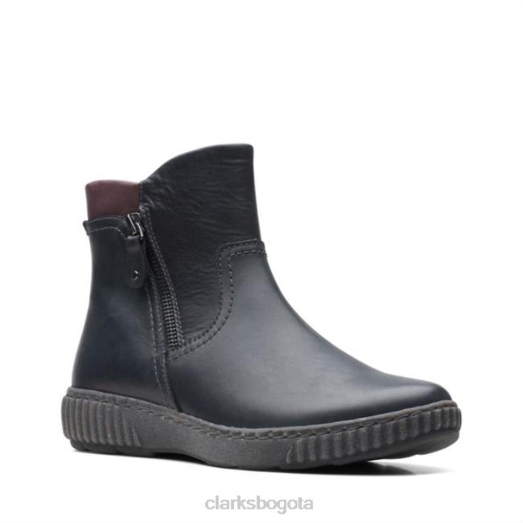 Clarks 0DX8L6138 clarks magnolia haley cuero negro cuero negro mujer cuero negro