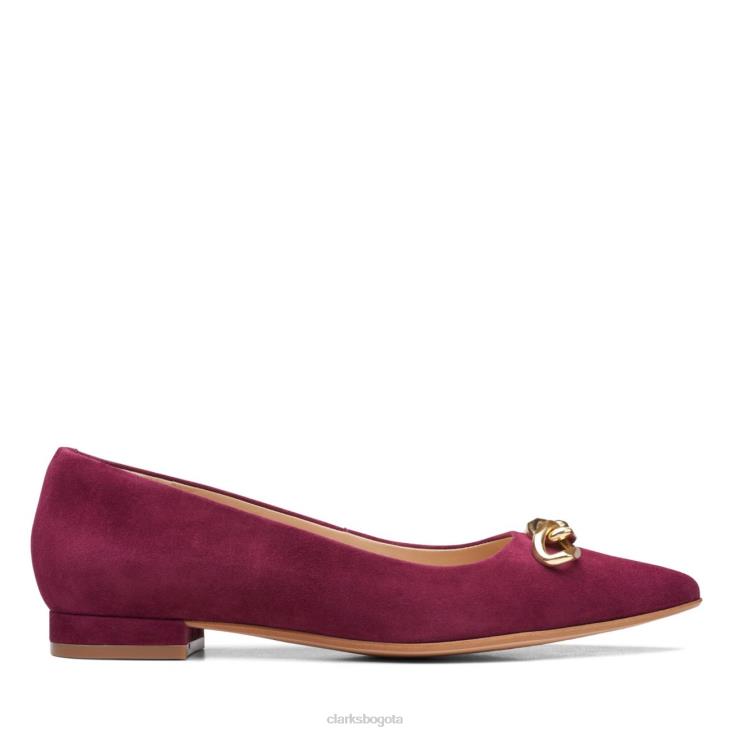 Clarks 0DX8L6144 merlot ante clarks laina 15 trim merlot ante unisexo ante merlot