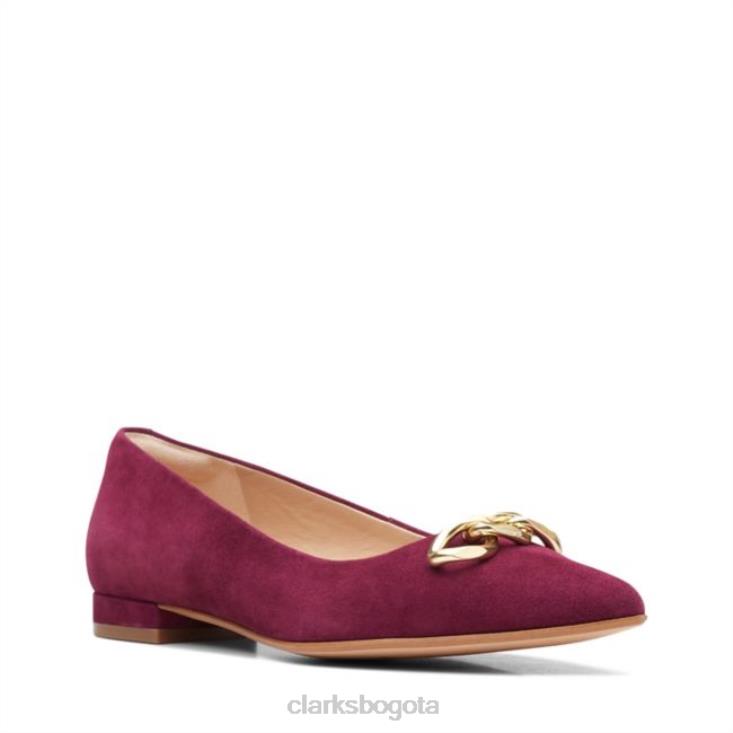 Clarks 0DX8L6144 merlot ante clarks laina 15 trim merlot ante unisexo ante merlot