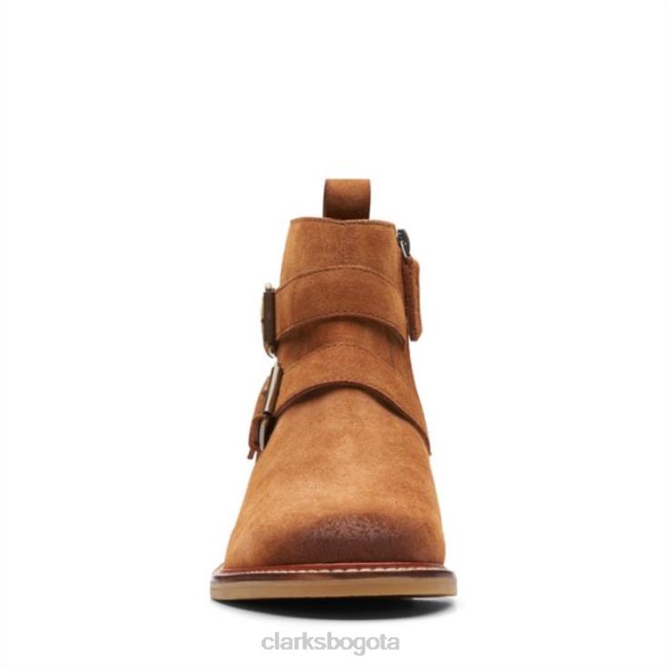 Clarks 0DX8L6146 hebilla de colonia clarks ante tostado oscuro ante tostado oscuro mujer gamuza bronceada oscura