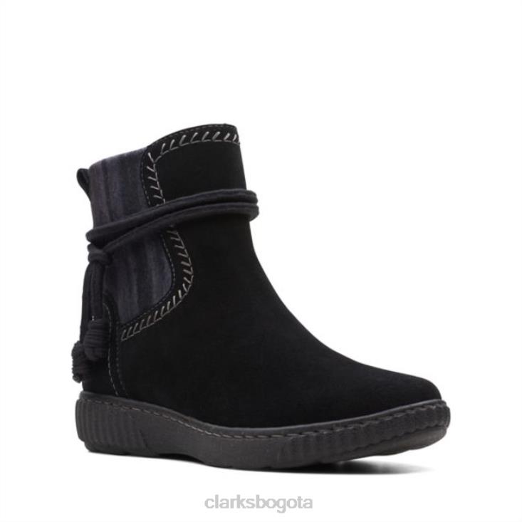 Clarks 0DX8L6156 clarks de ante negro caroline lily ante negro mujer ante negro