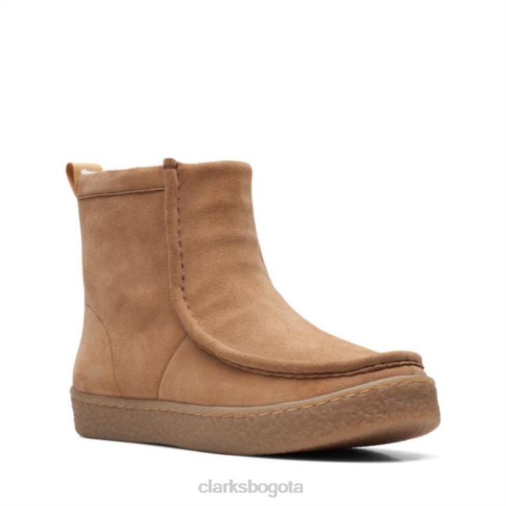 Clarks 0DX8L6163 Clarks Barleigh Pull con forro tostado claro mujer bronceado claro