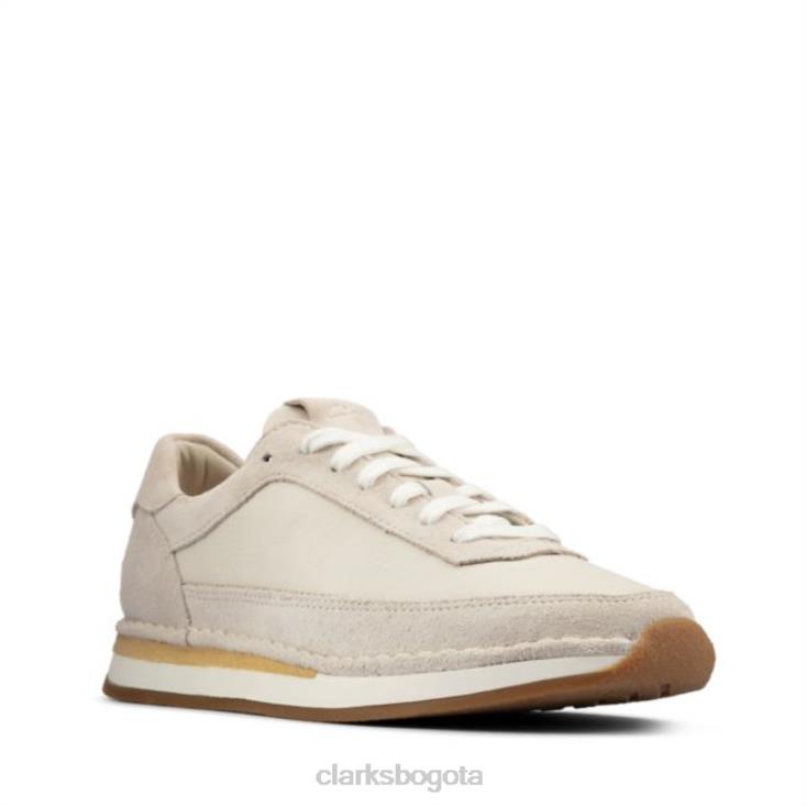Clarks 0DX8L6178 clarks craft run encaje ante blanco ante blanco unisexo gamuza blanca