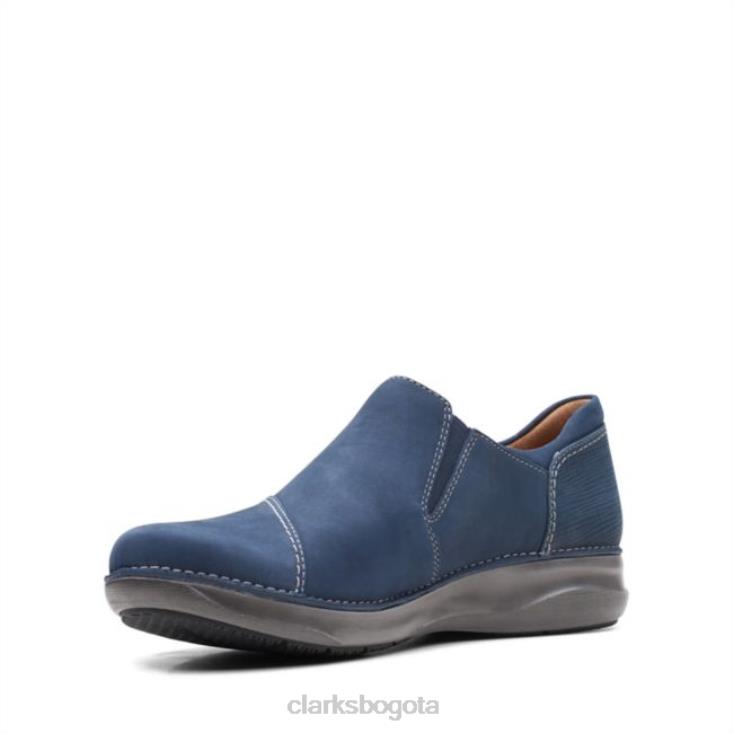 Clarks 0DX8L6182 Appley Zip nubuck azul marino nubuck azul marino clarks mujer nubuck azul marino