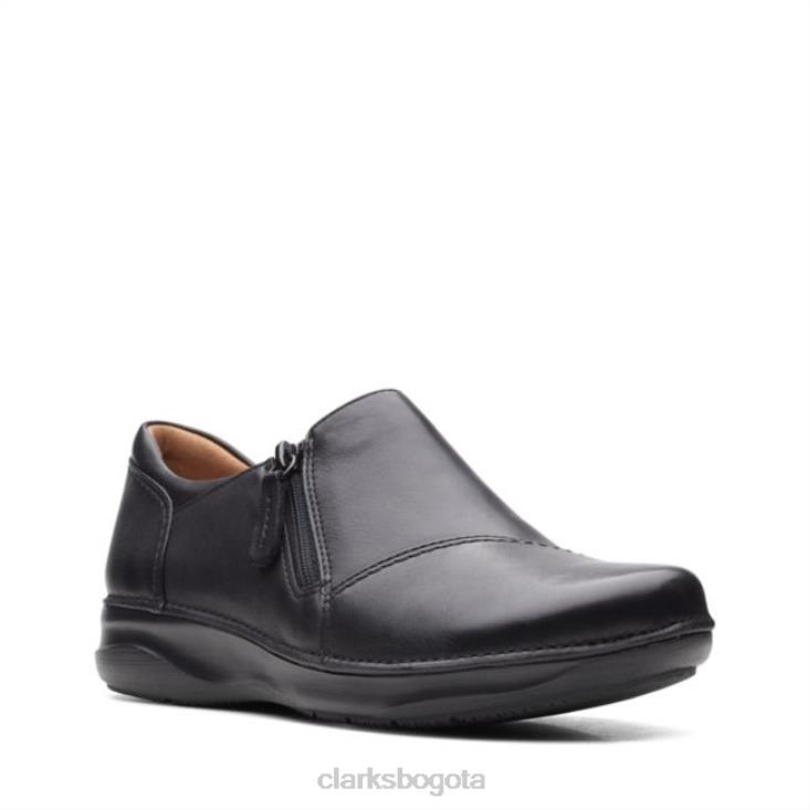 Clarks 0DX8L6183 appley zip cuero negro clarks cuero negro unisexo cuero negro