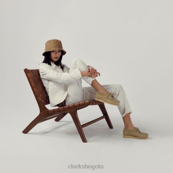 Clarks 0DX8L6188 clarks de ante de arce wallabee de ante de arce mujer gamuza de arce