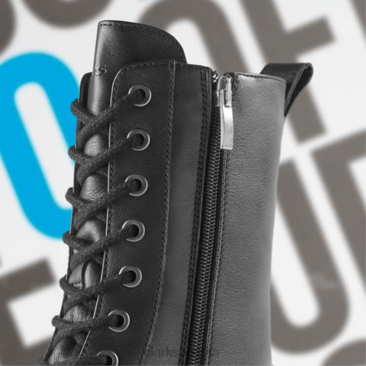 Clarks 0DX8L6196 Clarks de cuero negro estilo orinoco 2 de cuero negro mujer cuero negro