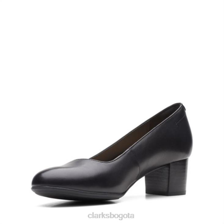 Clarks 0DX8L6200 zapatos de tacón clarks linnae de cuero mujer cuero negro