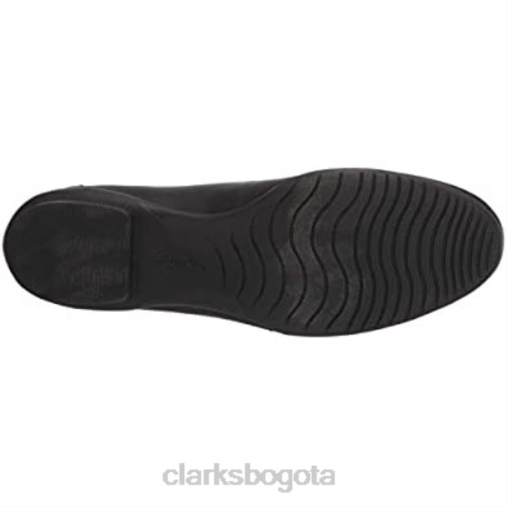 Clarks 0DX8L621 bailarina baja sara wil mujer clarks cuero negro mujer cuero negro