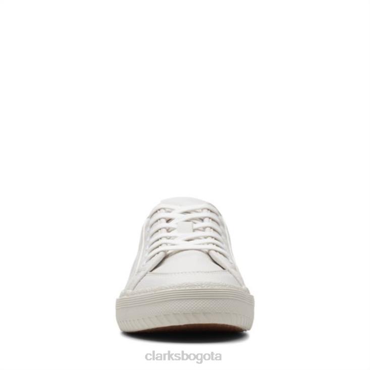 Clarks 0DX8L6232 cuero blanco roto clarks roxby encaje cuero blanco roto mujer cuero blanco roto