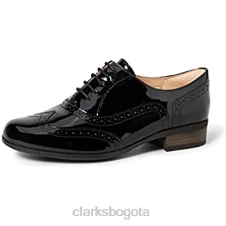 Clarks 0DX8L624 Derbys de roble hamble de charol negro para mujer de Clarks mujer charol negro