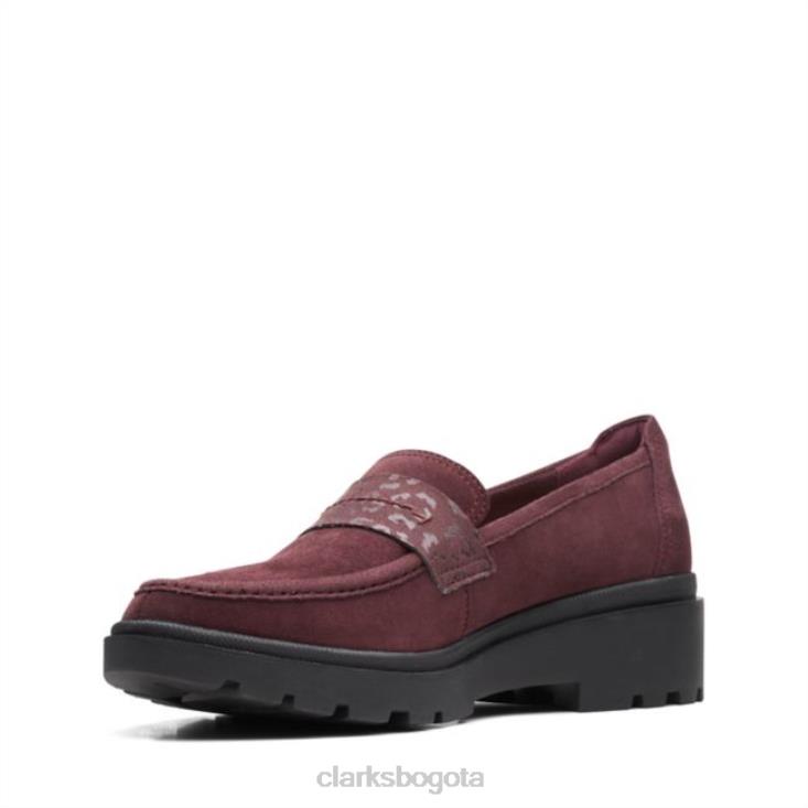 Clarks 0DX8L6244 ante burdeos calla facilidad clarks ante burdeos mujer ante burdeos