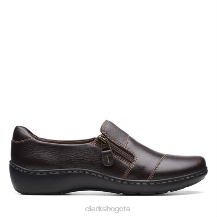 Clarks 0DX8L6253 cora harbour cuero marrón oscuro clarks cuero marrón oscuro unisexo cuero marrón oscuro