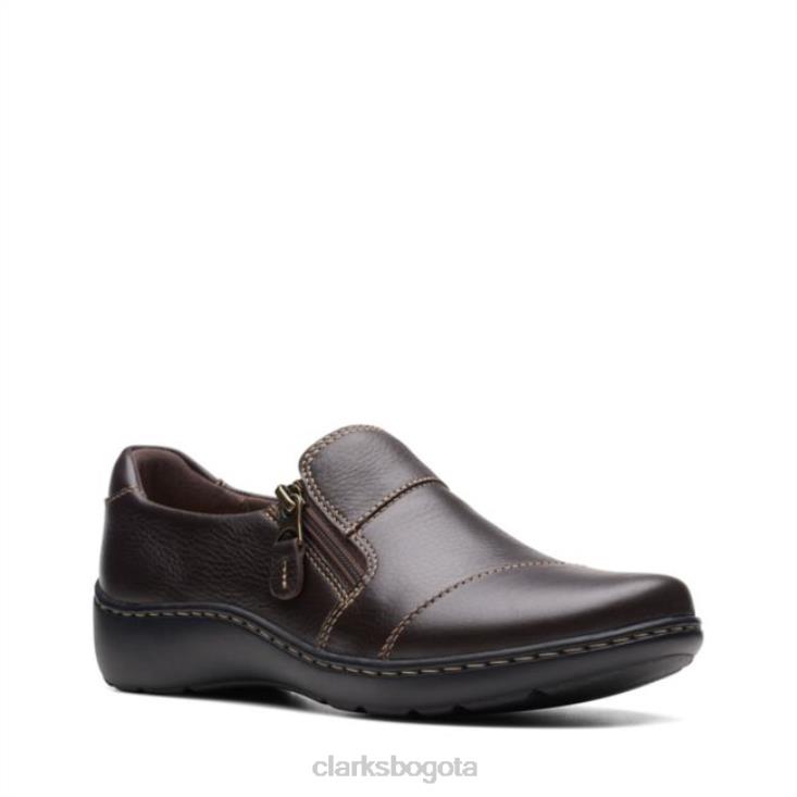 Clarks 0DX8L6253 cora harbour cuero marrón oscuro clarks cuero marrón oscuro unisexo cuero marrón oscuro