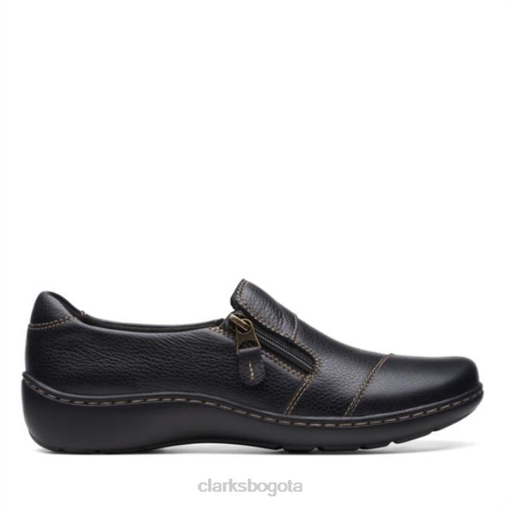 Clarks 0DX8L6254 cora harbour cuero negro clarks de cuero negro unisexo cuero negro
