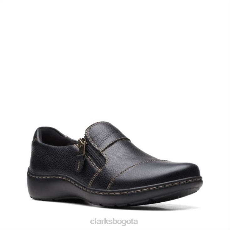 Clarks 0DX8L6254 cora harbour cuero negro clarks de cuero negro unisexo cuero negro
