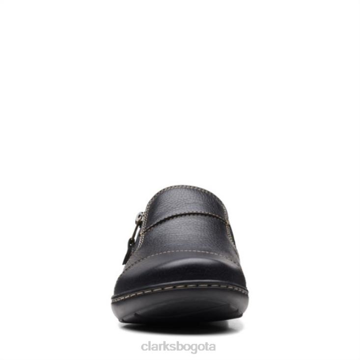 Clarks 0DX8L6254 cora harbour cuero negro clarks de cuero negro unisexo cuero negro