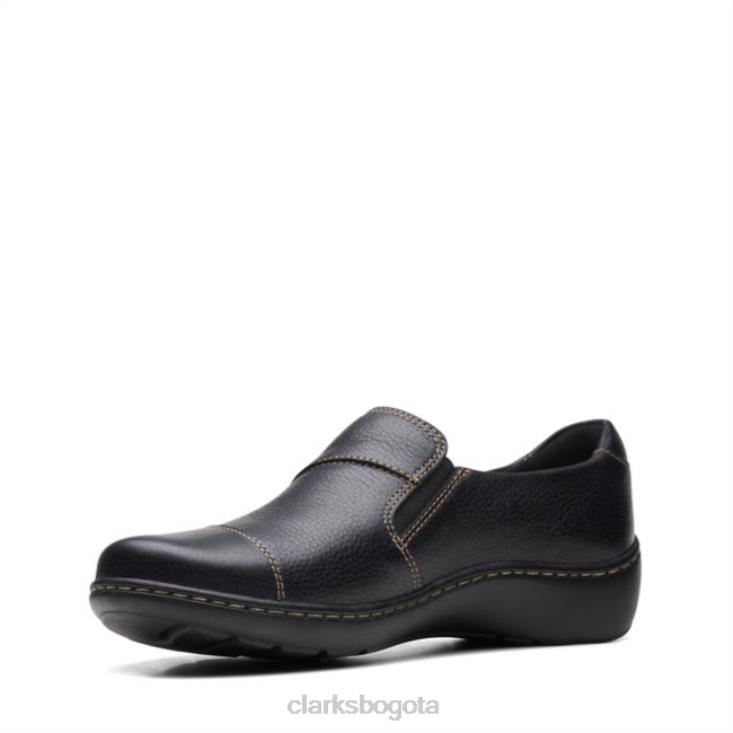Clarks 0DX8L6254 cora harbour cuero negro clarks de cuero negro unisexo cuero negro