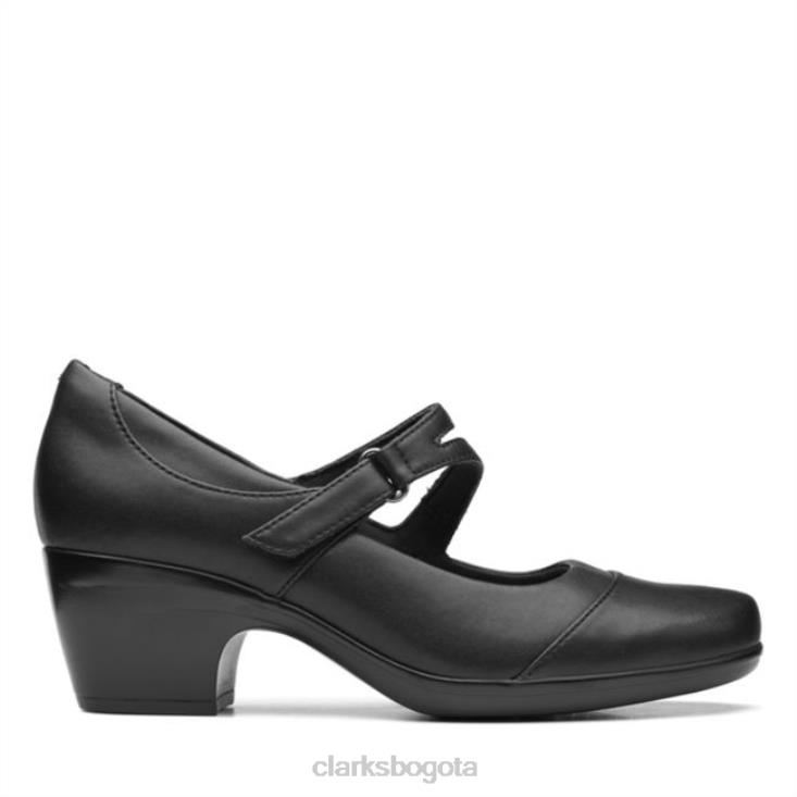 Clarks 0DX8L6260 cuero negro emily clover clarks de cuero negro mujer cuero negro