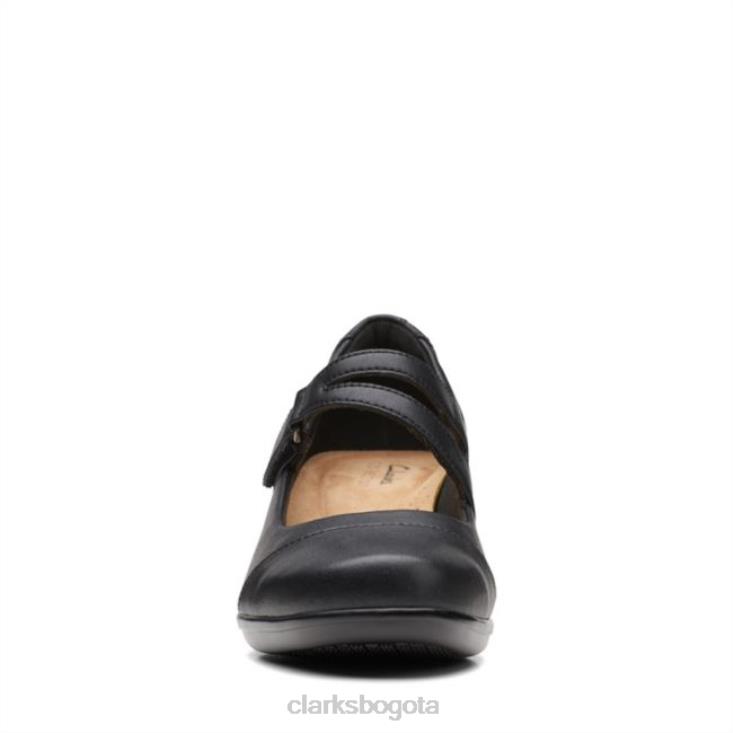Clarks 0DX8L6260 cuero negro emily clover clarks de cuero negro mujer cuero negro