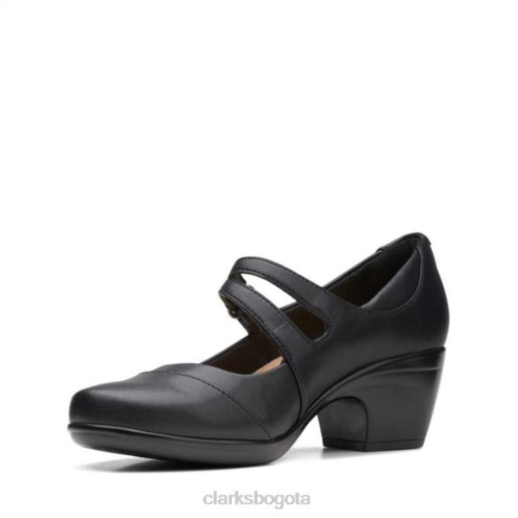 Clarks 0DX8L6260 cuero negro emily clover clarks de cuero negro mujer cuero negro