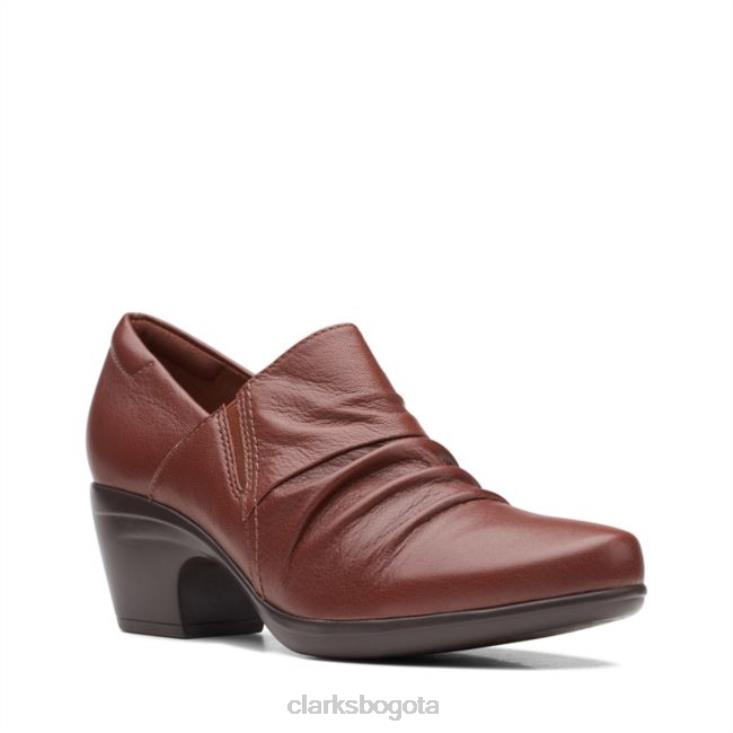 Clarks 0DX8L6261 emily cove cuero tostado oscuro clarks cuero tostado oscuro mujer cuero bronceado oscuro