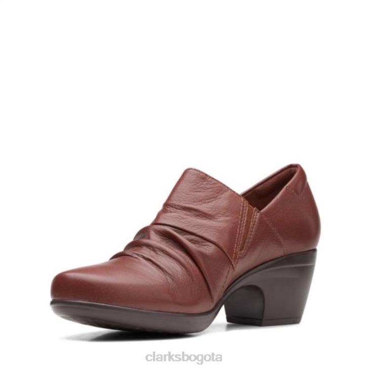 Clarks 0DX8L6261 emily cove cuero tostado oscuro clarks cuero tostado oscuro mujer cuero bronceado oscuro