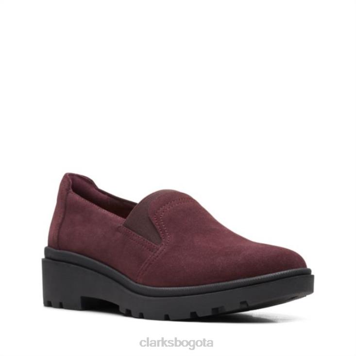 Clarks 0DX8L6271 calla rae ante burdeos clarks ante burdeos mujer ante burdeos