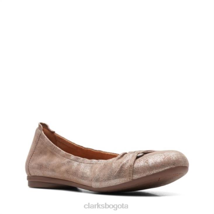 Clarks 0DX8L6273 clarks bronce metalizado rena step bronce metalizado mujer bronce metálico
