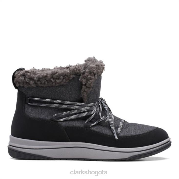 Clarks 0DX8L6279 brisa glaciar textil negro clarks textil negro mujer textil negro