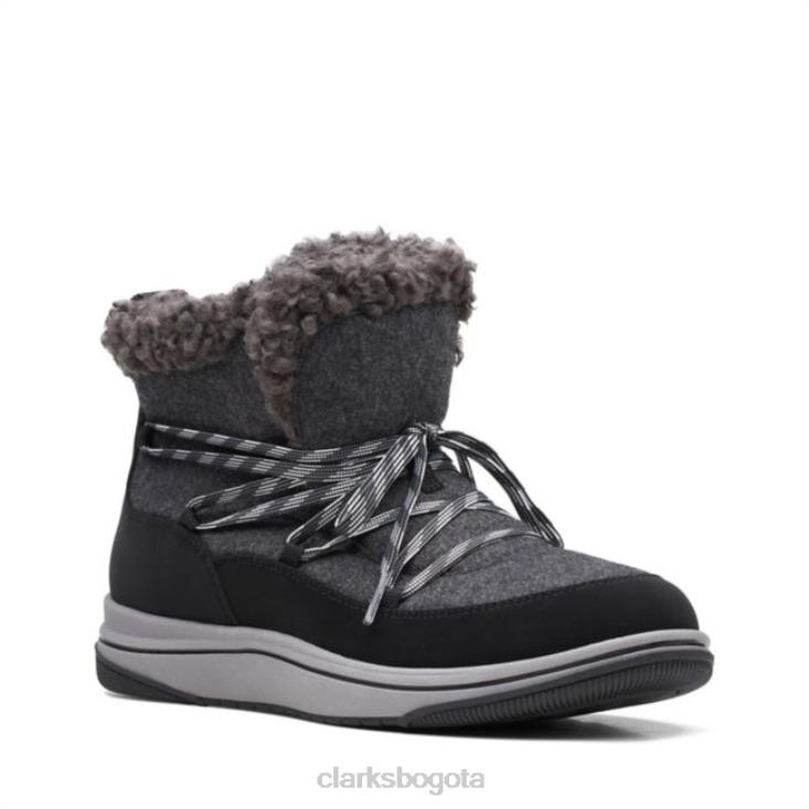 Clarks 0DX8L6279 brisa glaciar textil negro clarks textil negro mujer textil negro