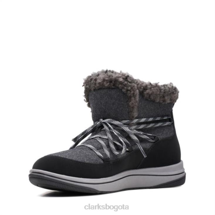 Clarks 0DX8L6279 brisa glaciar textil negro clarks textil negro mujer textil negro