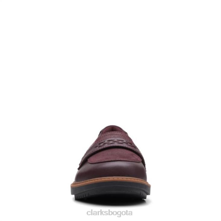 Clarks 0DX8L6281 clarks cuero burdeos raisie jump cuero burdeos mujer cuero burdeos
