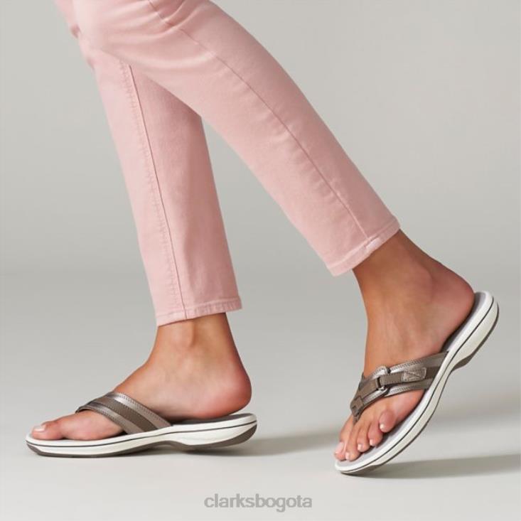 Clarks 0DX8L6294 brisa marina peltre peltre sintético clarks sintéticos mujer peltre sintético