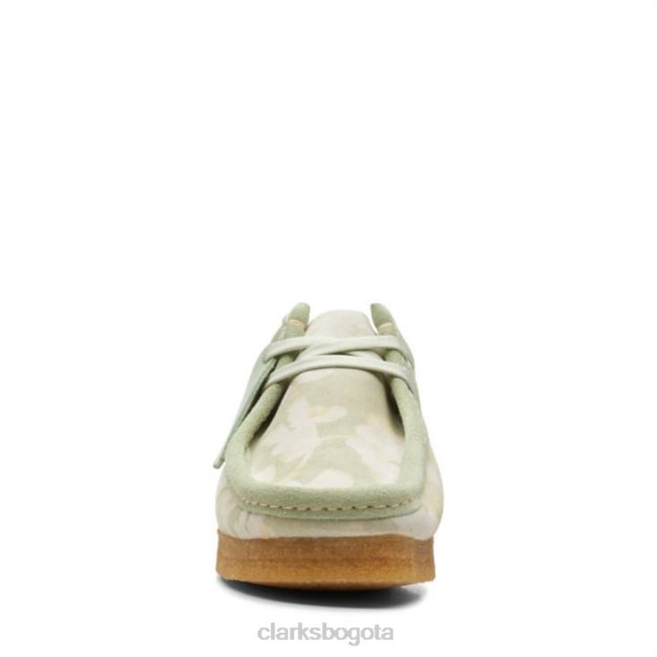 Clarks 0DX8L6299 verde floral clarks wallabee verde floral mujer flores verdes