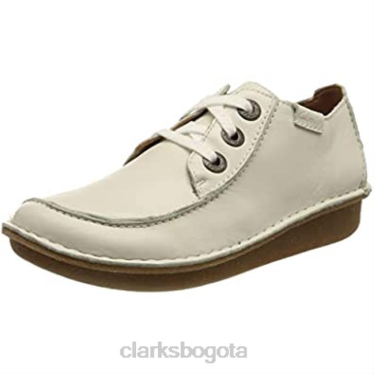 Clarks 0DX8L630 clarks de cuero blanco oxford fun ny dream para mujer mujer