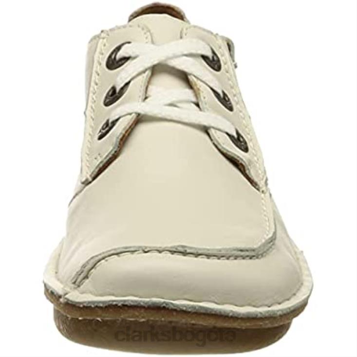 Clarks 0DX8L630 clarks de cuero blanco oxford fun ny dream para mujer mujer